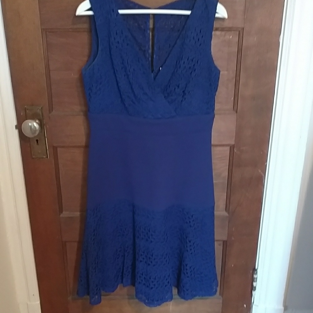 Cobalt blue lace dress, US 10